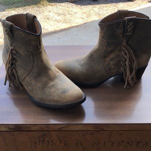 Real leather short boots size 8.5